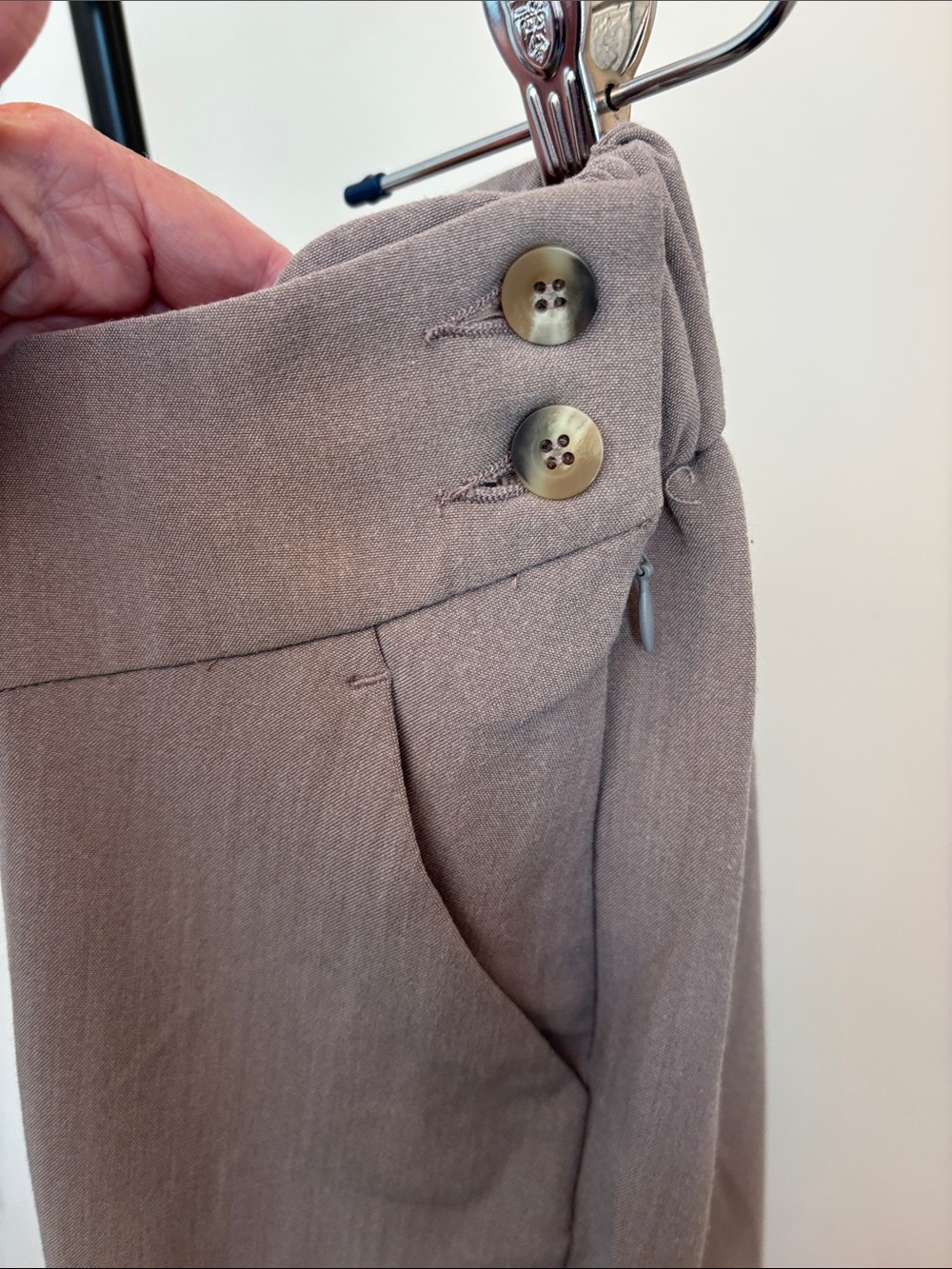 Motherhood Beige Straight-Leg Maternity Capris - Picture 4 of 5